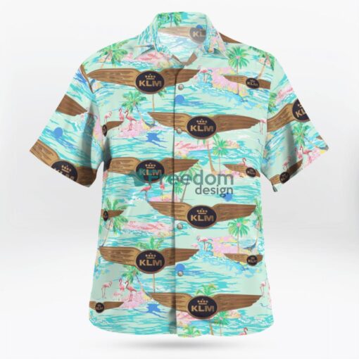 KLM Royal Dutch Airlines Pilot Wing Hawaiian Shirt Product Photo 3