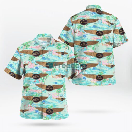 KLM Royal Dutch Airlines Pilot Wing Hawaiian Shirt Product Photo 1