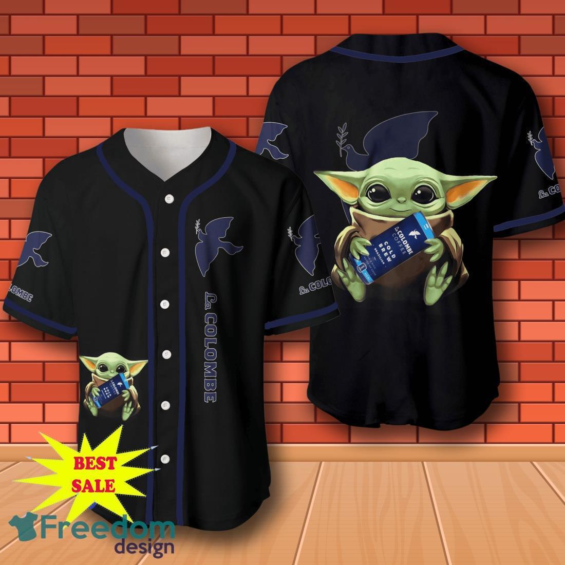 La Colombe Baby Yoda Baseball Jersey for All Genders image La Colombe Baby Yoda Baseball Jersey for All Genders Product Photo 1