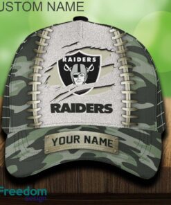 Las Vegas Raiders 3D Hat And Cap Beach Design Camo Green For Fans Gift Custom Name