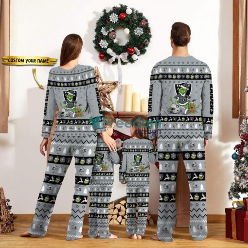 Las Vegas Raiders Pajamas Sport Team Pajama Set Christmas Gift For Family Custom Name Unique Gift Product Photo 2