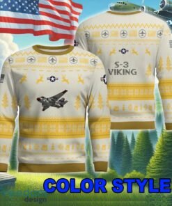 Limited Edition S-3 Viking S3 Ugly Christmas Aircraft Sweater For Veteran