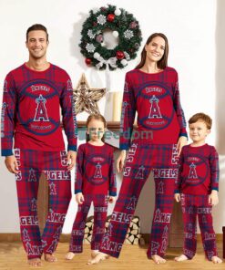 Los Angeles Angels Custom Name Pajamas Set For Family Sport Team Pajamas Christmas Gift