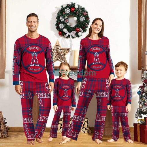 Los Angeles Angels Custom Name Pajamas Set For Family Sport Team Pajamas Christmas Gift Product Photo 1