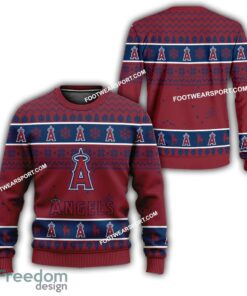 Los Angeles Angels Logo Pattern Ugly Christmas Sweater AOP Gift For Adult