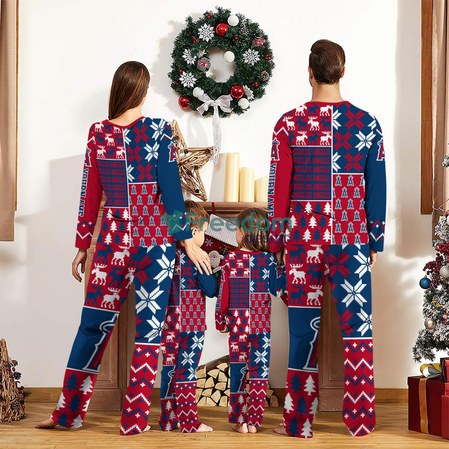 Los Angeles Angels Pajamas Set Custom Name Gift For Christmas Family Pajamas Set image Los Angeles Angels Pajamas Set Custom Name Gift For Christmas Family Pajamas Set Product Photo 2