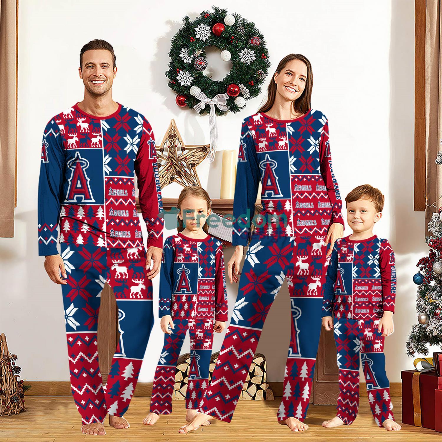 Los Angeles Angels Pajamas Set Custom Name Gift For Christmas Family Pajamas Set image Los Angeles Angels Pajamas Set Custom Name Gift For Christmas Family Pajamas Set Product Photo 1