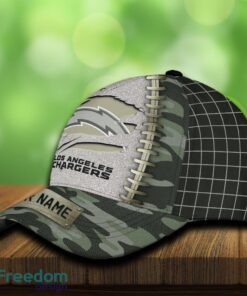 Los Angeles Chargers 3D Hat And Cap Beach Design Camo Green For Fans Gift Custom Name - Los Angeles Chargers 3D Hat And Cap Camo_3
