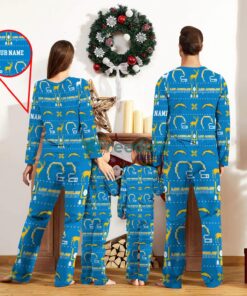 Los Angeles Chargers Sport Team Logo Pajamas Set Family Christmas Gift Custom Name Special Gift Product Photo 2