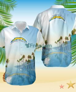 Los Angeles Chargers Tropical Beach Blue Hawaiian Shirt