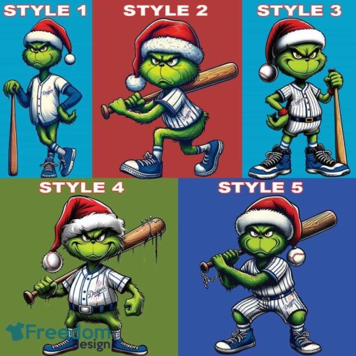 Los Angeles Dodgers Player Grinch Ugly Christmas Sweater Gift Holidays - Los Angeles DodgersMulti Grinch Ugly Christmas Sweater Gift Adult Photo 3