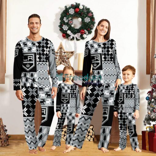 Los Angeles Kings Pajamas Set Christmas snowflake pattern Cute Pajamas For Family Christmas Gift Ideas Custom Name Product Photo 1