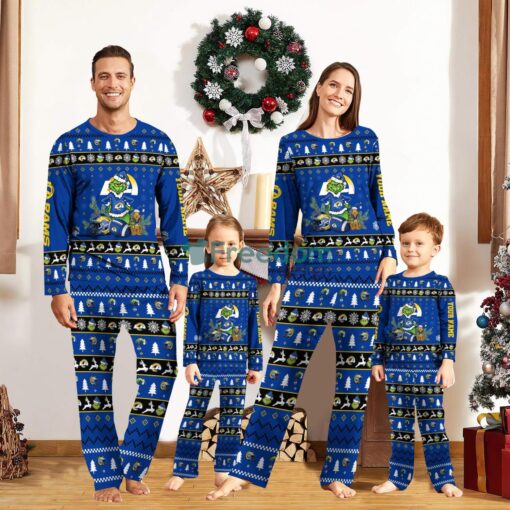 Los Angeles Rams Pajamas Sport Team Pajama Set Christmas Gift For Family Custom Name Unique Gift Product Photo 1