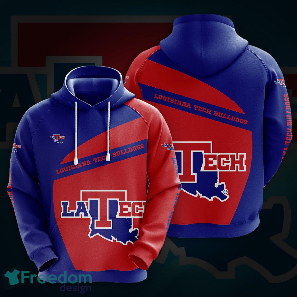 Louisiana Tech Bulldogs 3D Hoodie For Fans New Trending All OVer Print - Louisiana Tech Bulldogs 3D Hoodie For Fans New Trending All OVer Print