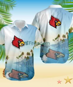 Louisville Cardinals NCAA Tropical Beach Blue Hawaiian Shirt