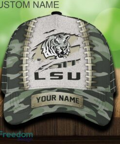 LSU Tigers 3D Hat And Cap Beach Design Camo Green For Fans Gift Custom Name