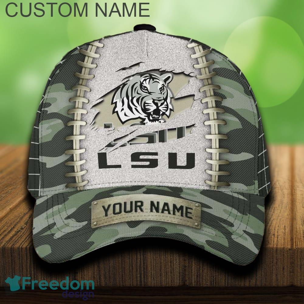 LSU Tigers 3D Hat And Cap Beach Design Camo Green For Fans Gift Custom Name image LSU Tigers 3D Hat And Cap Beach Design Camo Green For Fans Gift Custom Name - LSU Tigers 3D Hat And Cap Camo_1