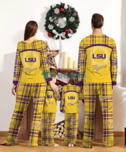 LSU TIGERS Custom Name Pajamas Set For Family Sport Team Pajamas Christmas Gift Product Photo 2