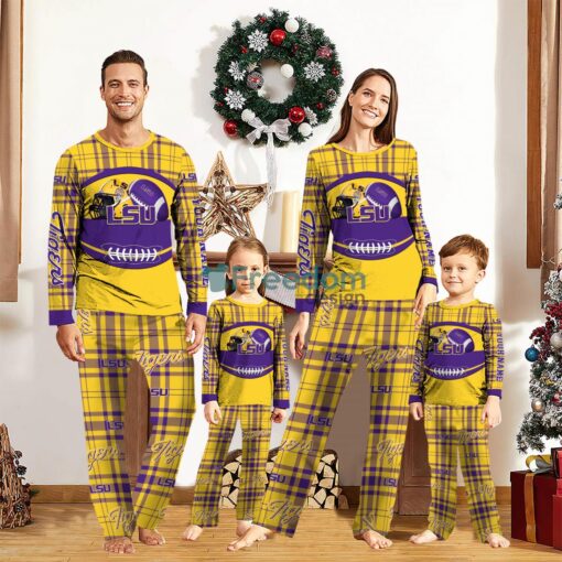 LSU TIGERS Custom Name Pajamas Set For Family Sport Team Pajamas Christmas Gift Product Photo 1