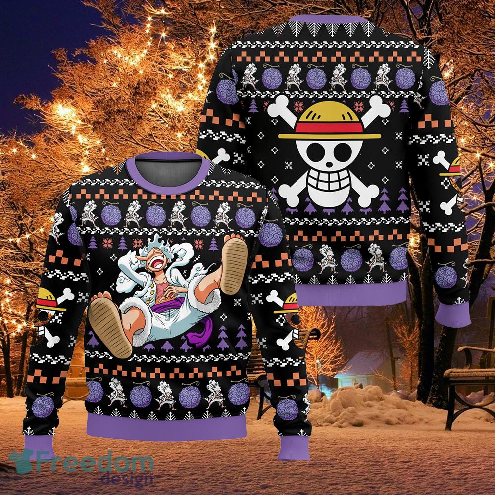 Luffy Gear 5 One Piece Ugly Xmas Sweater Gift Holidays image Luffy Gear 5 One Piece Ugly Xmas Sweater Gift Holidays - Luffy Gear 5 One Piece Ugly Xmas Sweater Gift Holidays