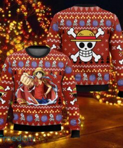 Luffy One Piece Knitted Sweater Gift For Christmas