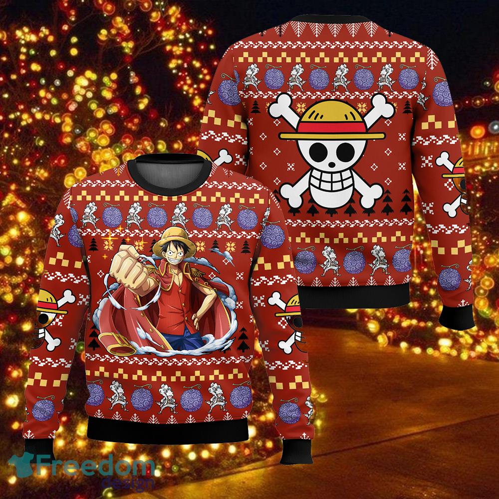 Luffy One Piece Knitted Sweater Gift For Christmas image Luffy One Piece Knitted Sweater Gift For Christmas - Luffy One Piece Knitted Sweater Gift For Christmas