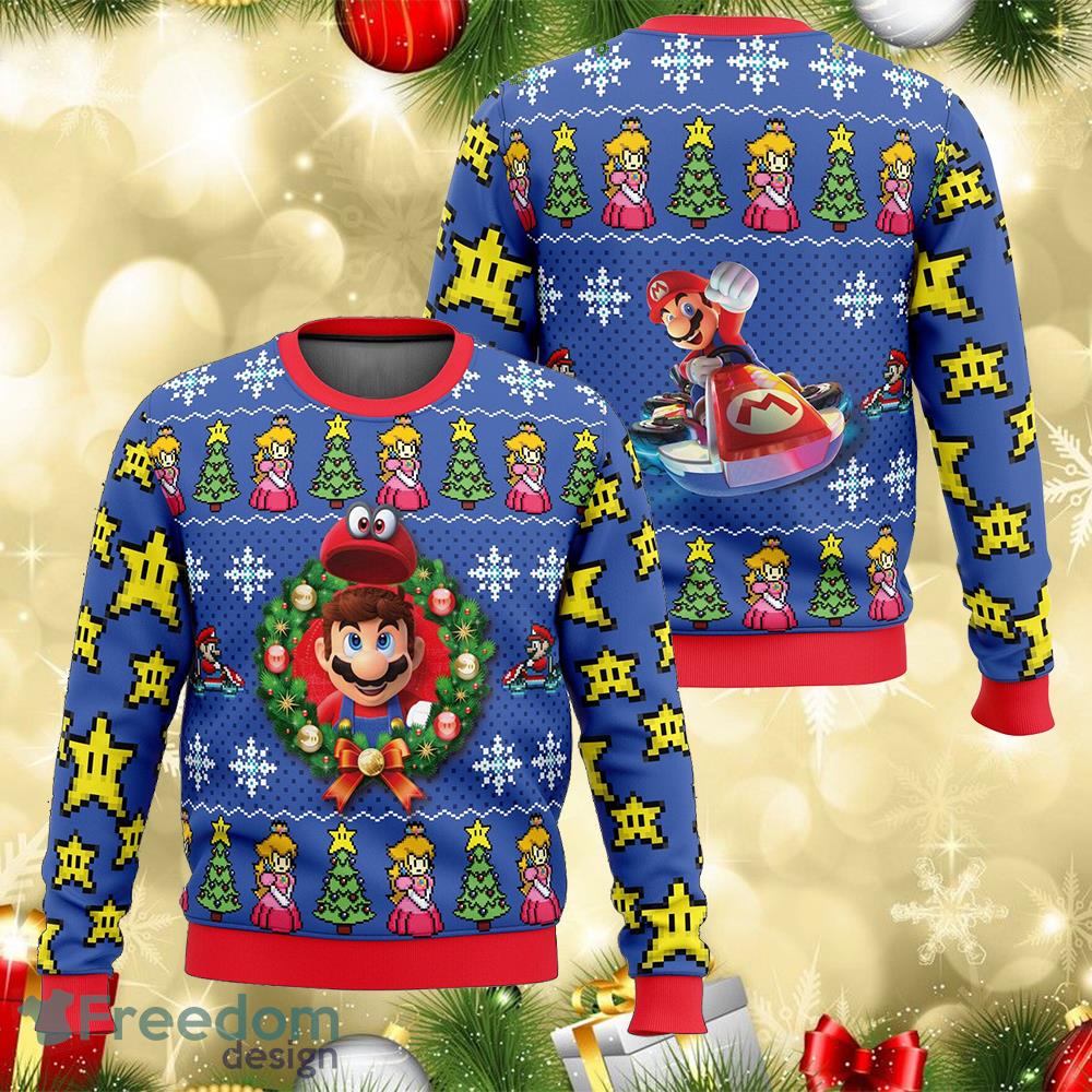 Mario Kart Ugly Christmas Sweater Gift For Adult image Mario Kart Ugly Christmas Sweater Gift For Adult - Mario Kart Ugly Christmas Sweater Gift For Adult