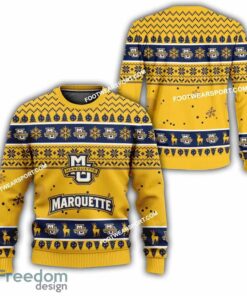 marquette golden eagles Xmas Pattern Ugly Christmas Sweater Gift For Men And Women