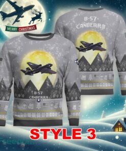 Martin B-57 Canberra B57 Aircraft Moonlight Multi Color Ugly Christmas Sweater Gift Holidays - Martin B-57 Canberra B57 Aircraft Moonlight Ugly Christmas Sweater_5