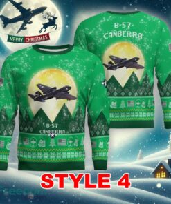 Martin B-57 Canberra B57 Aircraft Moonlight Multi Color Ugly Christmas Sweater Gift Holidays - Martin B-57 Canberra B57 Aircraft Moonlight Ugly Christmas Sweater_6