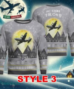 MC-130E Combat Talon MC130E Aircraft Moonlight Multi Color Ugly Christmas Sweater Gift For Men And Women - MC-130E Combat Talon MC130E Aircraft Moonlight Ugly Christmas Sweater_9