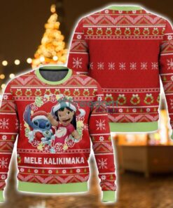 Mele Kalikimaka Lilo and Stitch Ugly Christmas Sweater For Men And Women Christmas Holiday Gift