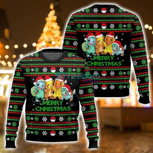 Merry Christmas Pokemon Ugly Christmas Sweater For Men And Women Christmas Holiday Gift - Merry Christmas Pokemon Ugly Sweater-3