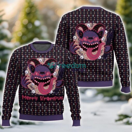 Merry Krampus Ugly Christmas Sweater For Men And Women Christmas Holiday Gift - Merry Krampus Ugly Sweater-3