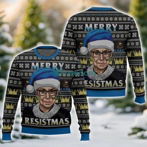 Merry Resistmas Ruth Bader Ginsburg RBG Ugly Christmas Sweater For Men And Women Christmas Holiday Gift - Merry Resistmas Ruth Bader Ginsburg RBG Ugly Sweater-3