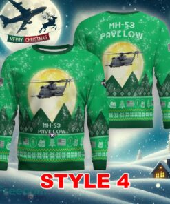 MH-53 Pave Low MH53 Aircraft Moonlight Multi Color Ugly Xmas Sweater Gift For Men And Women - MH-53 Pave Low MH53 Aircraft Moonlight Ugly Christmas Sweater_6