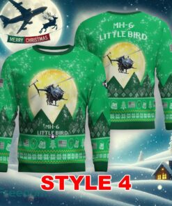 MH-6 Little Bird MH6 Aircraft Moonlight Multi Color Knitted Christmas Sweater AOP Gift Holidays - MH-6 Little Bird MH6 Aircraft Moonlight Ugly Christmas Sweater_26