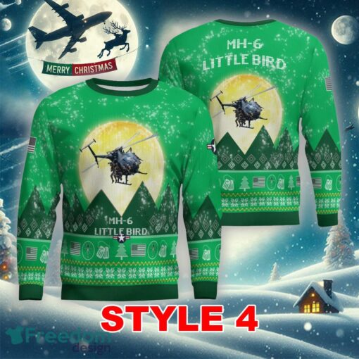 MH-6 Little Bird MH6 Aircraft Moonlight Multi Color Knitted Christmas Sweater AOP Gift Holidays - MH-6 Little Bird MH6 Aircraft Moonlight Ugly Christmas Sweater_26