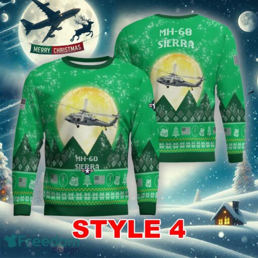 MH-60 Sierra MH60 Aircraft Moonlight Multi Color Ugly Christmas Sweater Gift Holidays - MH-60 Sierra MH60 Aircraft Moonlight Ugly Christmas Sweater_26