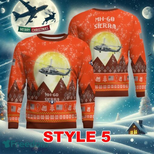 MH-60 Sierra MH60 Aircraft Moonlight Multi Color Ugly Christmas Sweater Gift Holidays - MH-60 Sierra MH60 Aircraft Moonlight Ugly Christmas Sweater_41