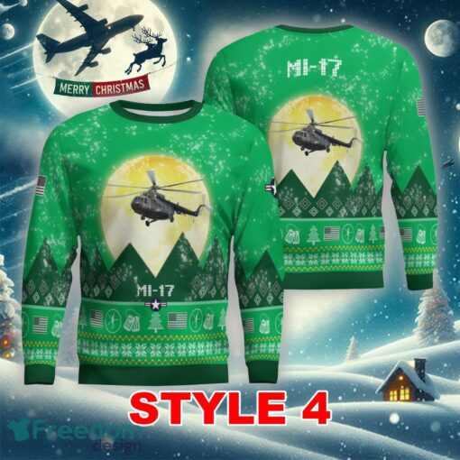 Mi-17 Mi17 Aircraft Moonlight Multi Color Ugly Christmas Sweater Gift Holidays - Mi-17 Mi17 Aircraft Moonlight Ugly Christmas Sweater_26