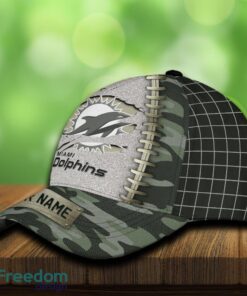 Miami Dolphins 3D Hat And Cap Beach Design Camo Green For Fans Gift Custom Name - Miami Dolphins 3D Hat And Cap Camo_3