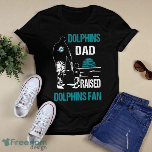 Miami Dolphins Dad Raised Miami Dolphins Fan T-shirt T-Shirt Hoodie Sweatshirt Product Photo 1