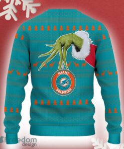 Miami Dolphins Grinch Driving Funny 3D Ugly Christmas Sweater For Men Women - Miami Dolphins Christmas Sweater Grinch Driving Photo 3