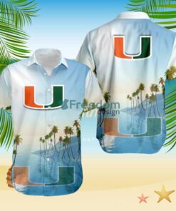Miami Hurricanes NCAA Tropical Beach Blue Hawaiian Shirt