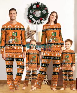 Miami Hurricanes Pajamas Sport Team Pajama Set Christmas Gift For Family Custom Name Unique Gift