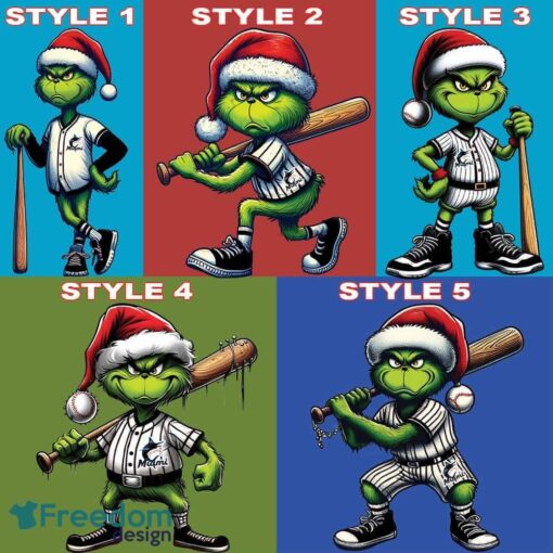 Miami Marlins Player Grinch Knitted Xmas Sweater Gift Holidays - Miami MarlinsMulti Grinch Ugly Christmas Sweater Gift Adult Photo 3