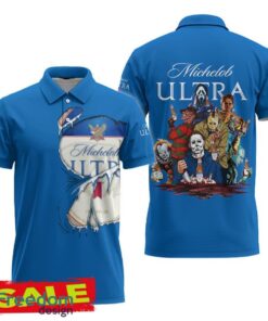 Michelob ULTRA Horror Halloween Characters Polo Shirt Gifting For Men Women Gift Holidays