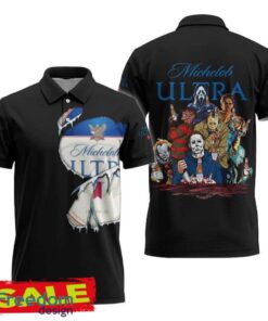 Michelob ULTRA Horror Halloween Characters Polo Shirt Knitwear For Men Women Gift Holidays