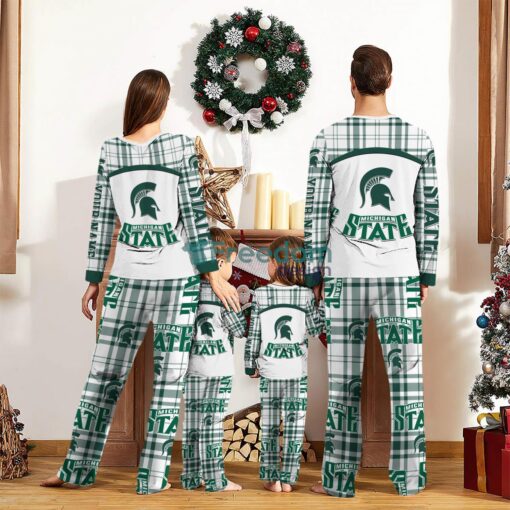 Michigan State Spartans Custom Name Pajamas Set For Family Sport Team Pajamas Christmas Gift Product Photo 2